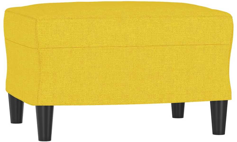 Sofa Sofos komplektas su pagalvėlėmis, 4 dalių, geltonas, audinys