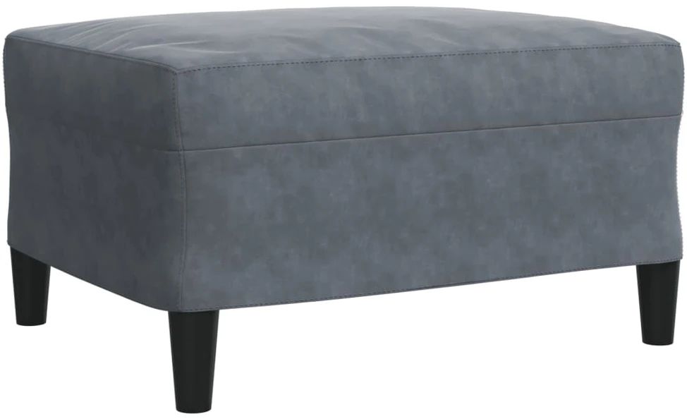 Sofa Sofos komplektas su pagalvėlėmis, 4 dalių, pilkas, aksomas