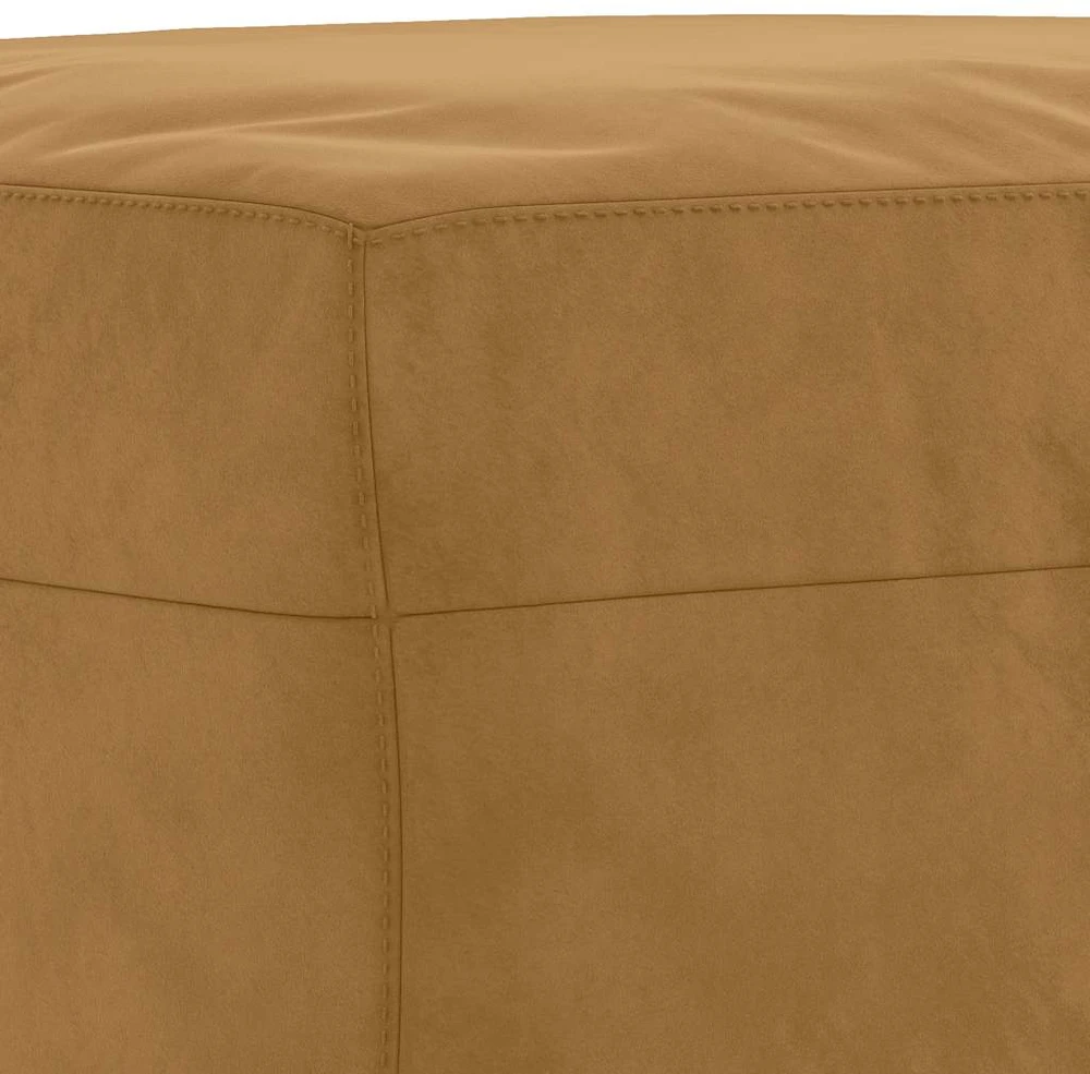 Sofa Sofos komplektas su pagalvėlėmis, 4 dalių, rudas, aksomas