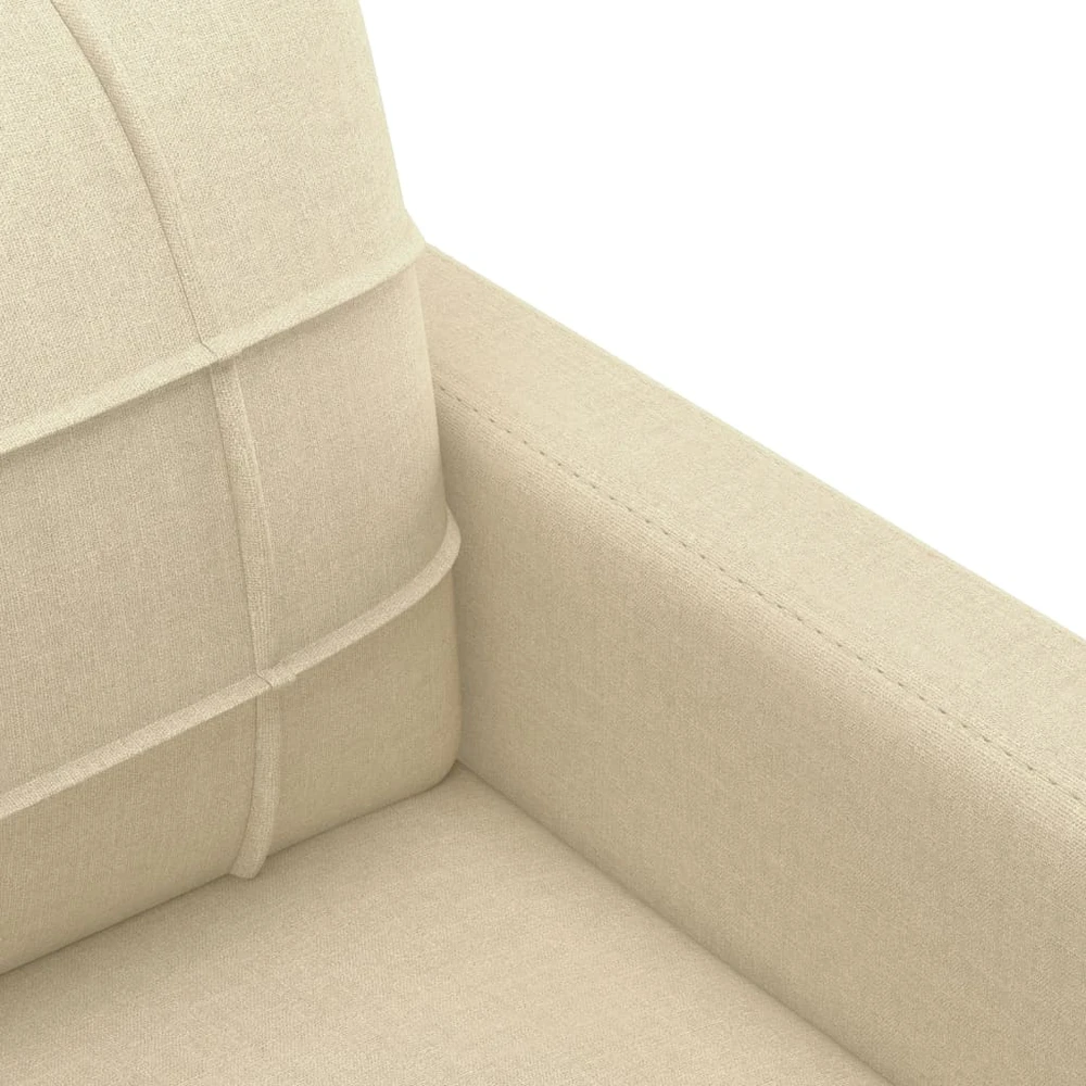 Sofa Sofos komplektas su pagalvėlėmis, 4 dalių, kreminis, audinys