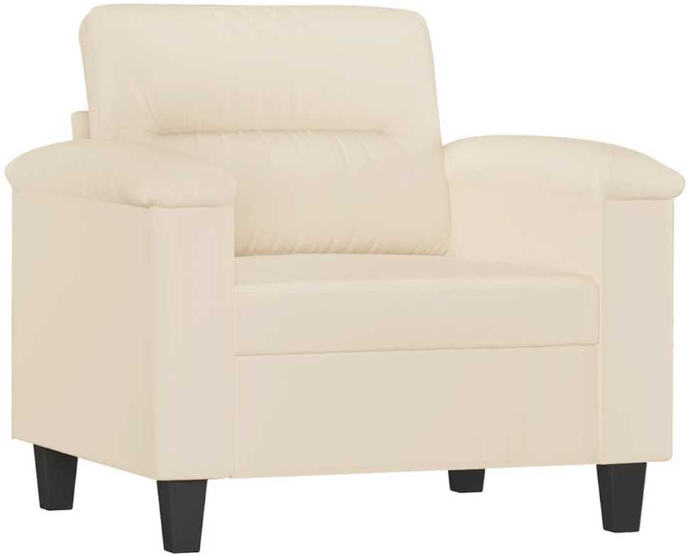 Sofa Sofos komplektas su pagalvėlėmis, 4 dalių, smėlio, audinys