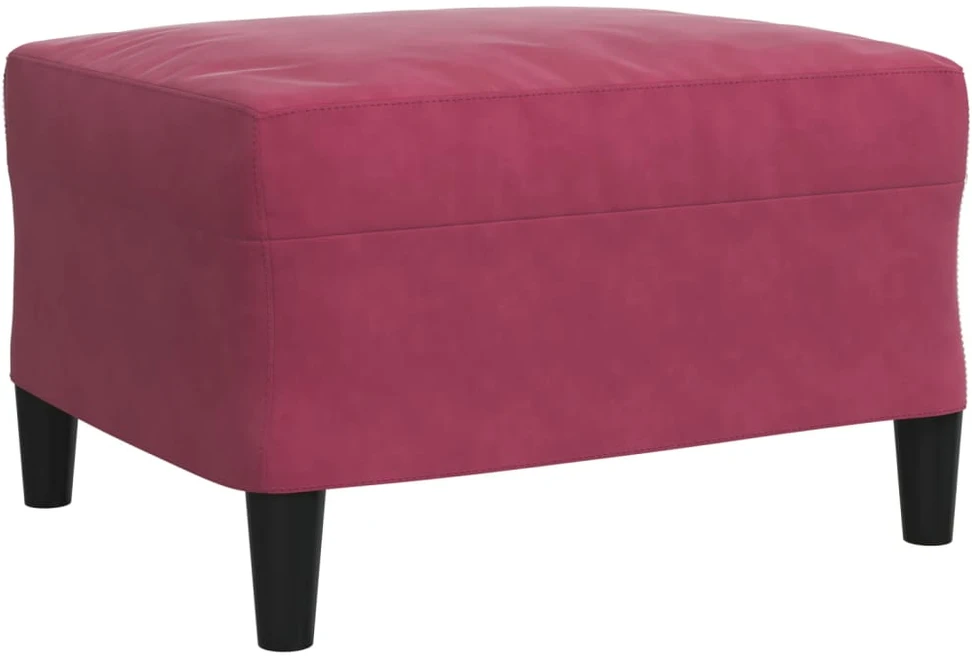 Sofa Sofos komplektas su pagalvėlėmis, 4 dalių, vyno, aksomas