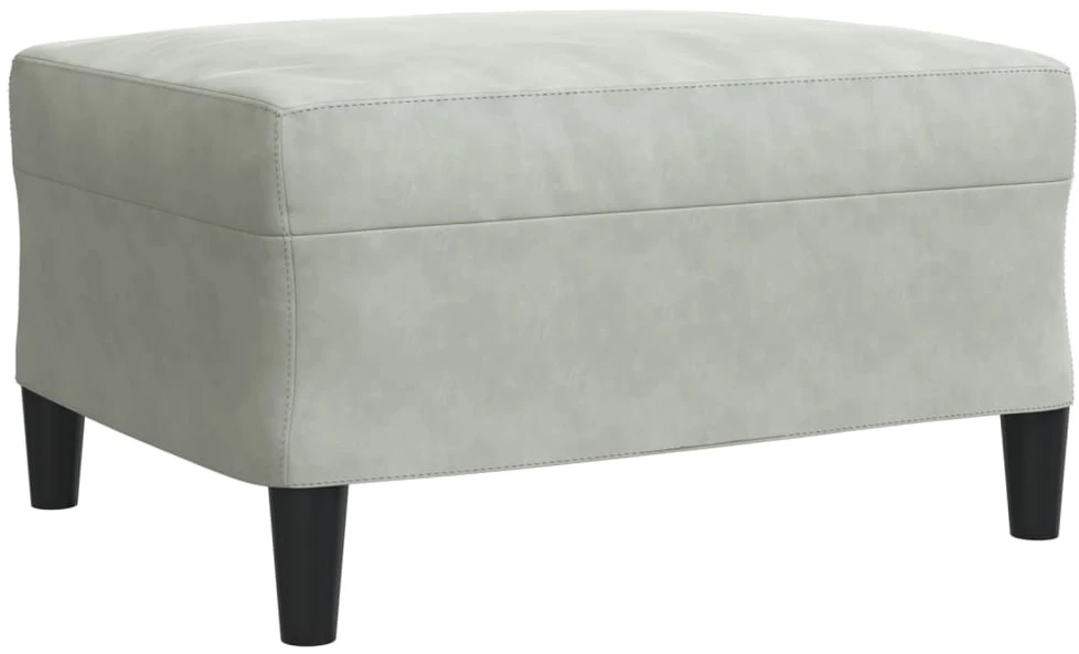 Sofa Sofos komplektas su pagalvėlėmis, 4 dalių, pilkas, aksomas