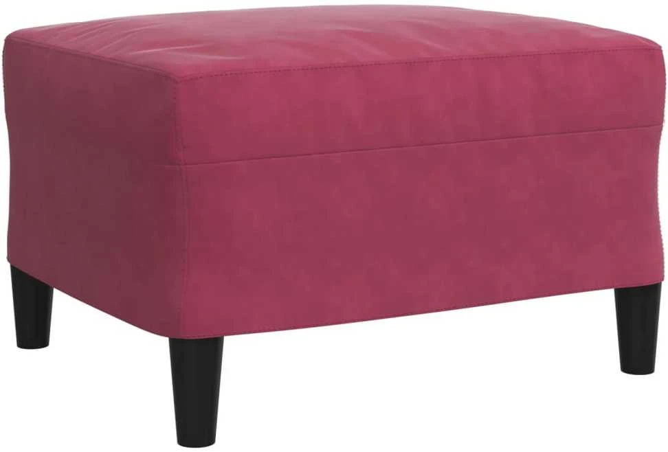 Sofa Sofos komplektas su pagalvėlėmis, 4 dalių, vyno, aksomas