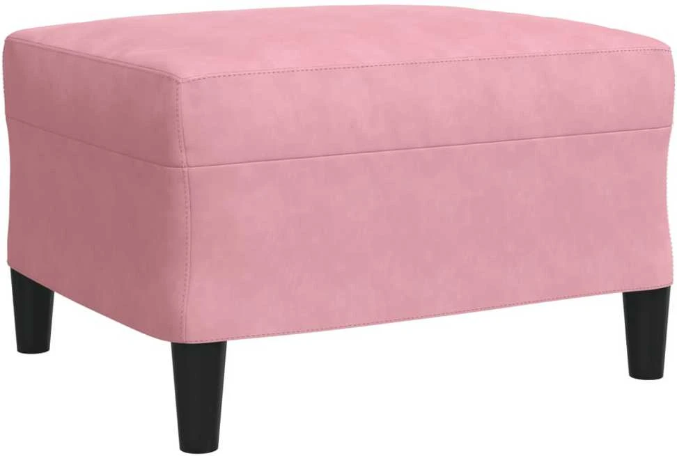 Sofa Sofos komplektas su pagalvėlėmis, 4 dalių, rožinis, aksomas