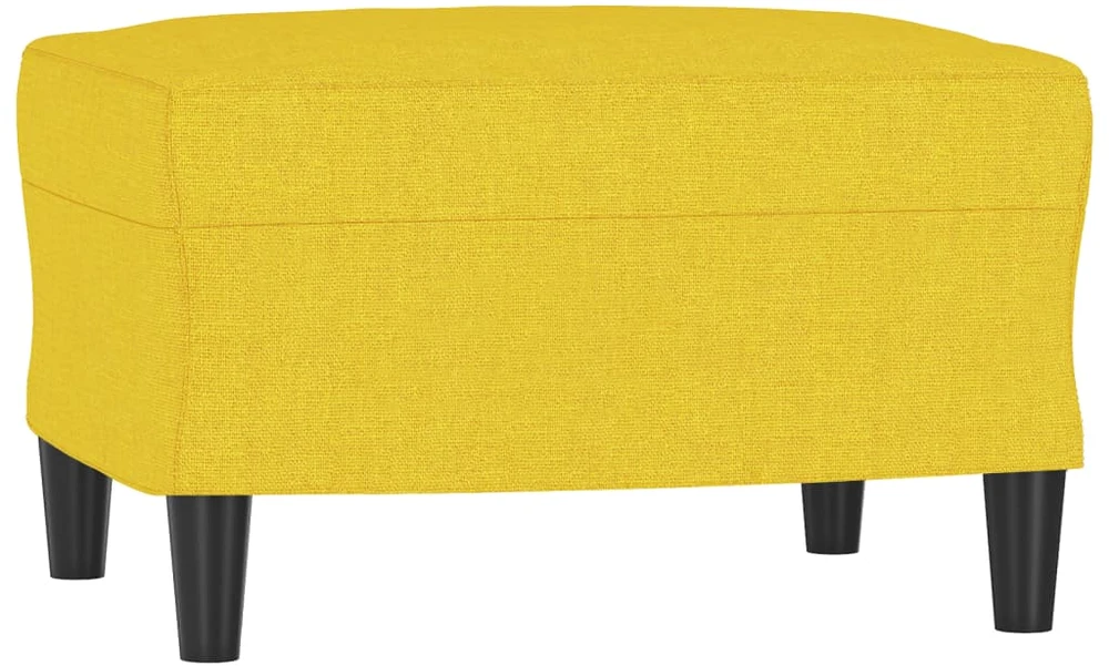 Sofa Sofos komplektas su pagalvėlėmis, 4 dalių, geltonas, audinys