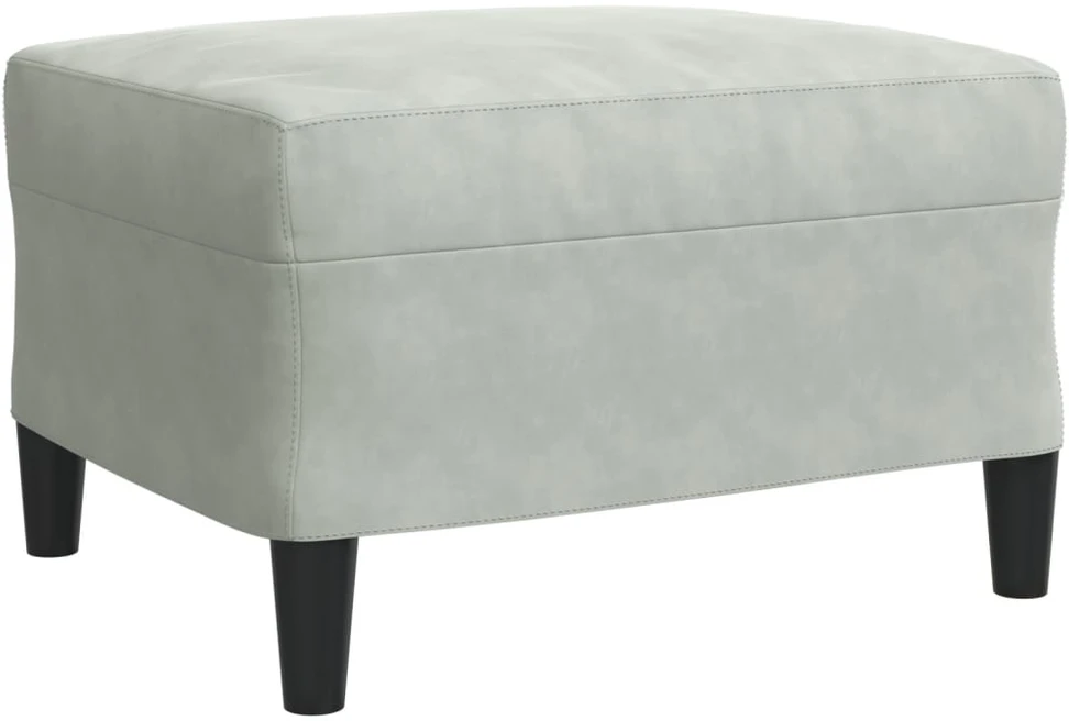 Sofa Sofos komplektas su pagalvėlėmis, 4 dalių, pilkas, aksomas