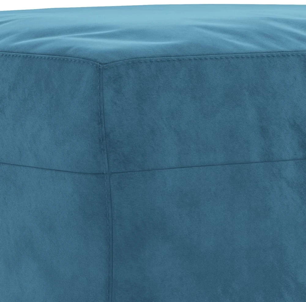 Sofa Sofos komplektas su pagalvėlėmis, 4 dalių, mėlynas, aksomas