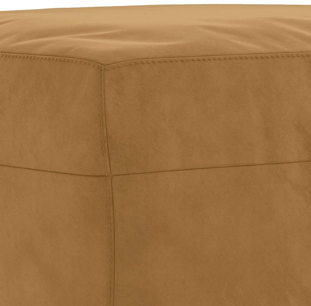 Sofa Sofos komplektas su pagalvėlėmis, 4 dalių, rudas, aksomas