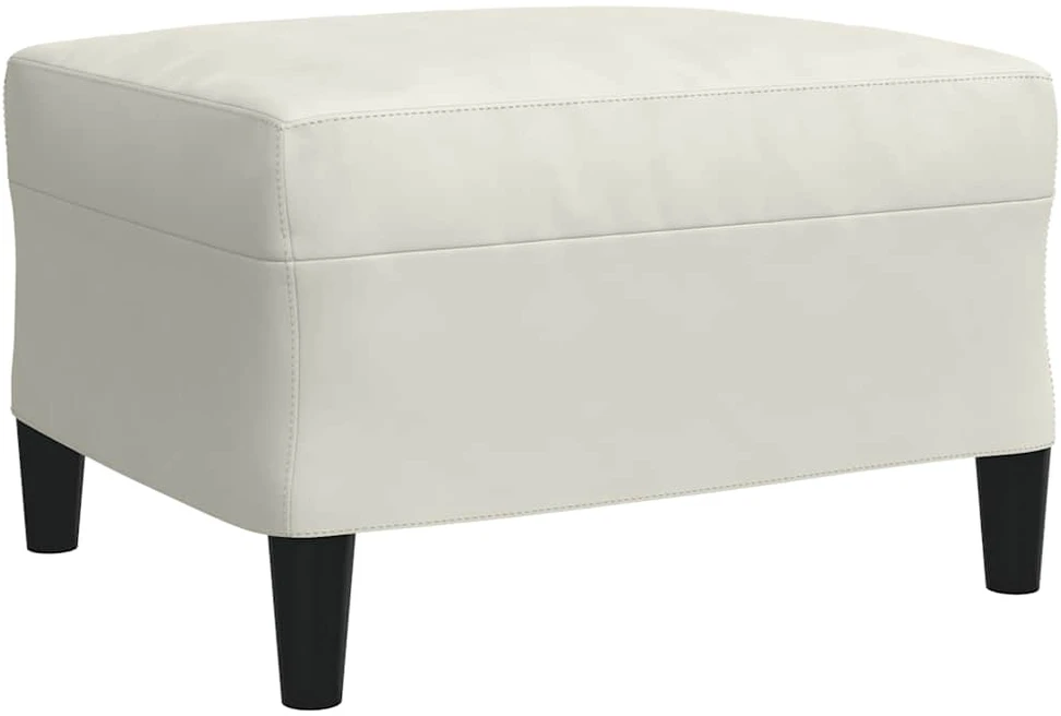 Sofa Sofos komplektas su pagalvėlėmis, 4 dalių, kreminis, aksomas