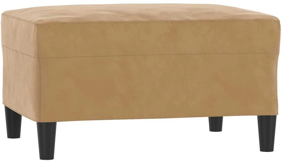 Sofa Sofos komplektas su pagalvėlėmis, 4 dalių, rudas, aksomas