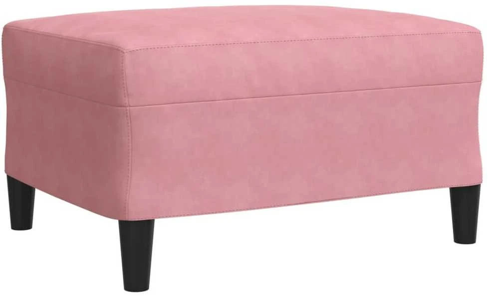 Sofa Sofos komplektas su pagalvėlėmis, 4 dalių, rožinis, aksomas