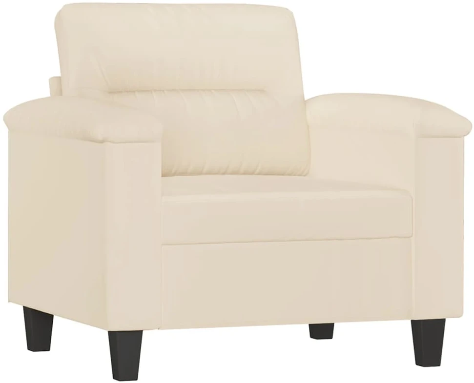 Sofa Sofos komplektas su pagalvėlėmis, 4 dalių, smėlio, audinys