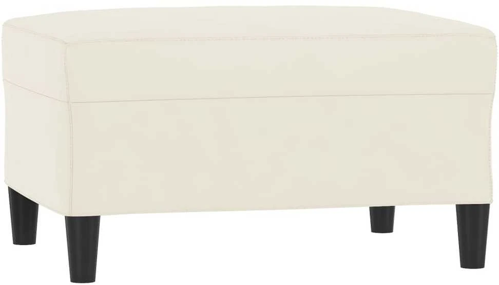 Sofa Sofos komplektas su pagalvėlėmis, 4 dalių, kreminis, aksomas
