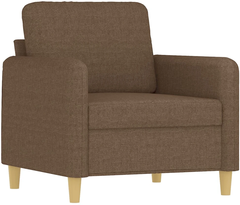 Sofa Sofos komplektas su pagalvėlėmis, 4 dalių, rudas, audinys