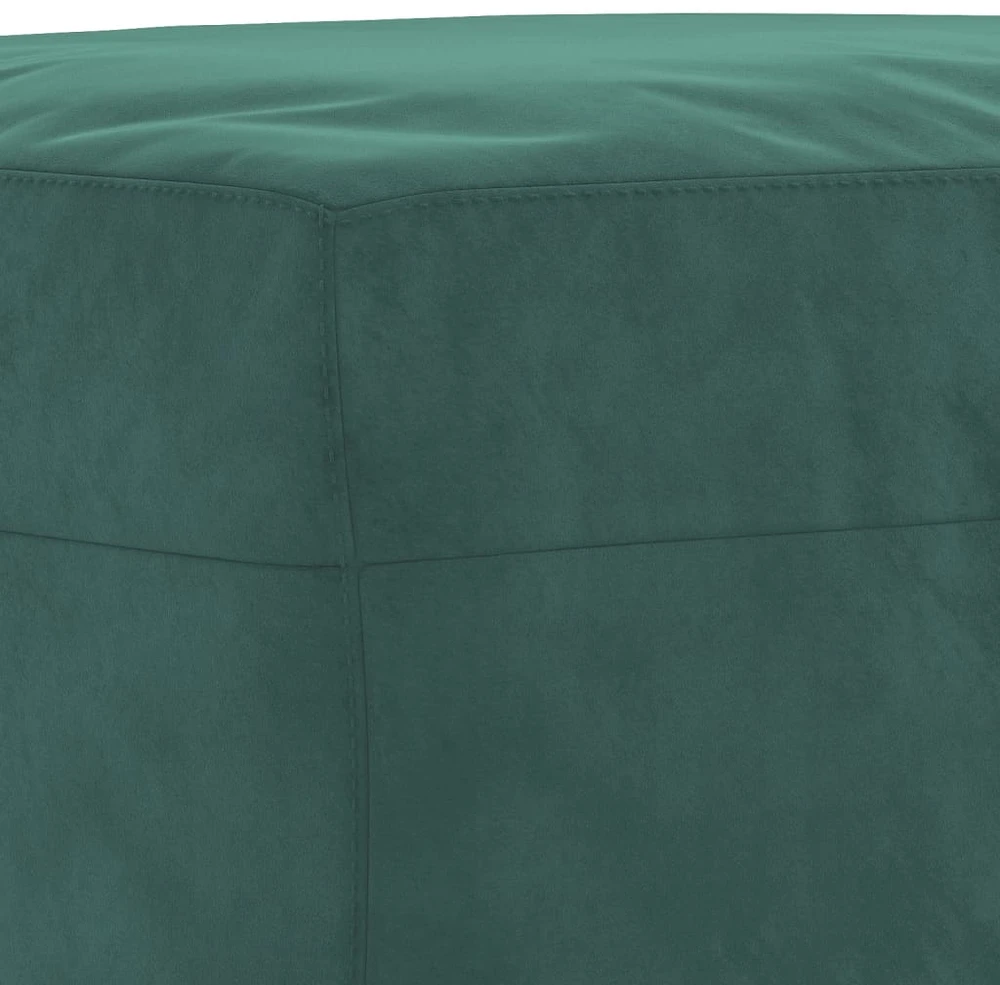 Sofa Sofos komplektas su pagalvėlėmis, 4 dalių, žalias, aksomas