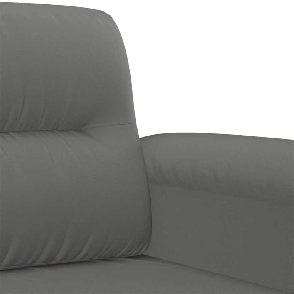 Sofa Sofos komplektas su pagalvėlėmis, 4 dalių, pilkas, audinys
