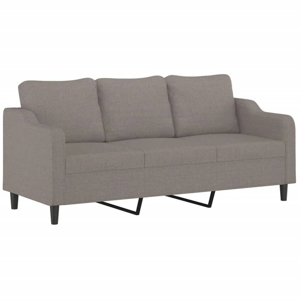 Sofa Sofos komplektas su pagalvėlėmis, 4 dalių, taupe, audinys