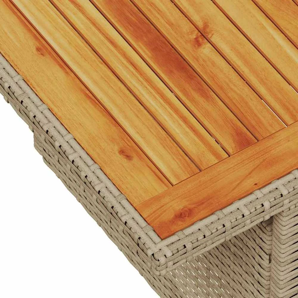 Lauko baldų komplektas Sofos komplektas su pagalvėlėmis, 5 dalių, smėlio, poliratanas