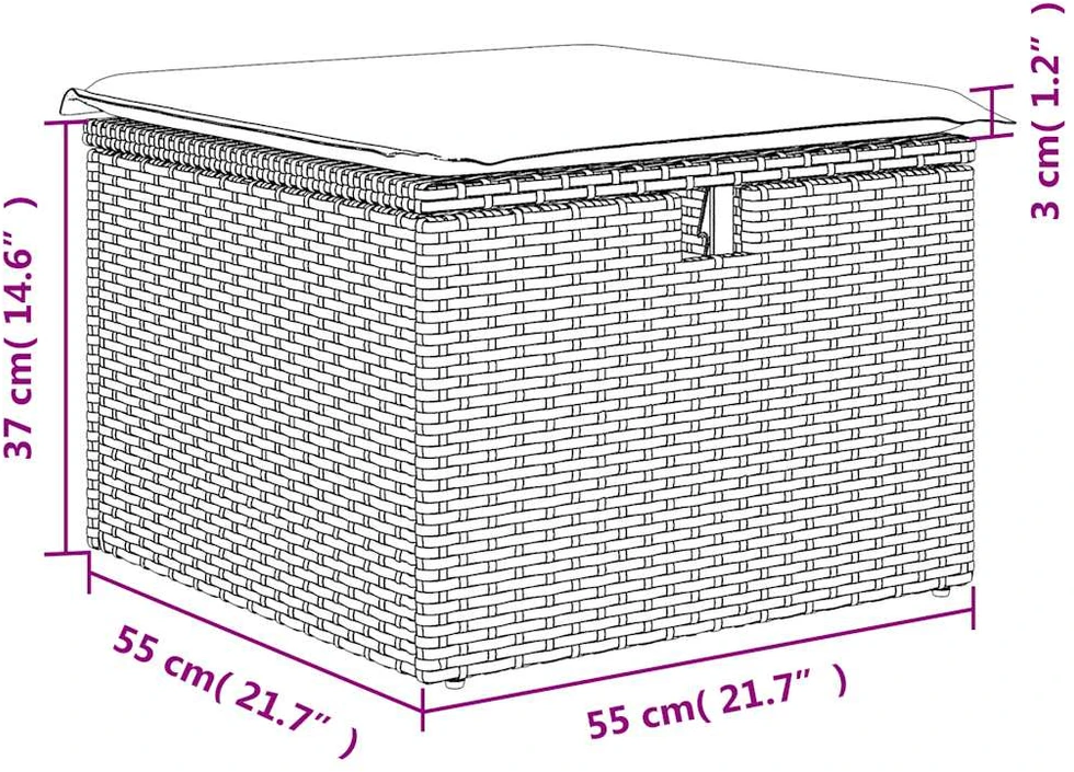 Lauko baldų komplektas Sofos komplektas su pagalvėlėmis, 6 dalių, smėlio, poliratanas