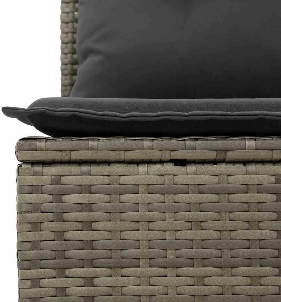 Sofa Sofos komplektas su pagalvėlėmis, 7 dalių, pilkas, poliratanas