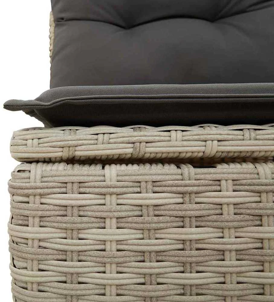 Sofa Sofos komplektas su pagalvėlėmis, 7 dalių, pilkas, poliratanas