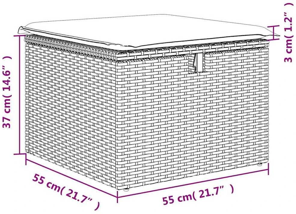 Lauko baldų komplektas Sofos komplektas su pagalvėlėmis, 7 dalių, smėlio, poliratanas