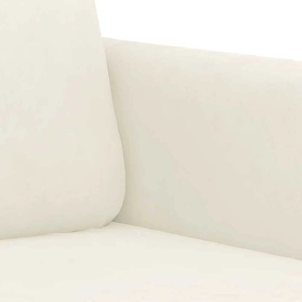 Sofa Sofos komplektas su pagalvėmis, 2 dalių, kreminis, aksomas