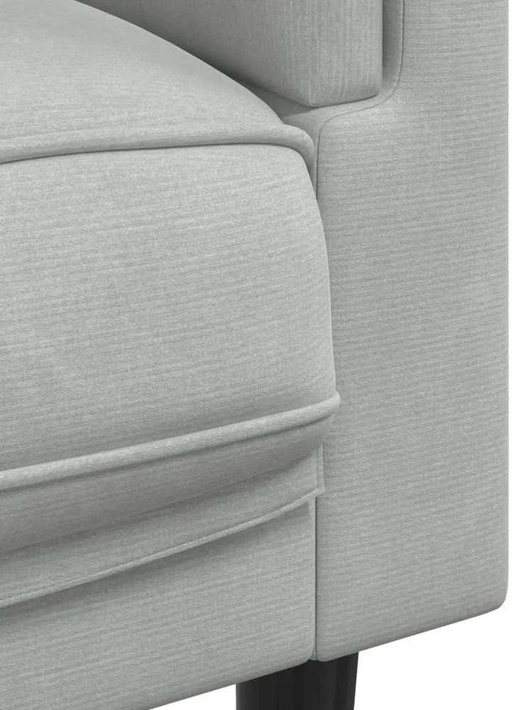 Sofa Sofos komplektas su pagalvėmis, 2 dalių, pilkas, aksomas