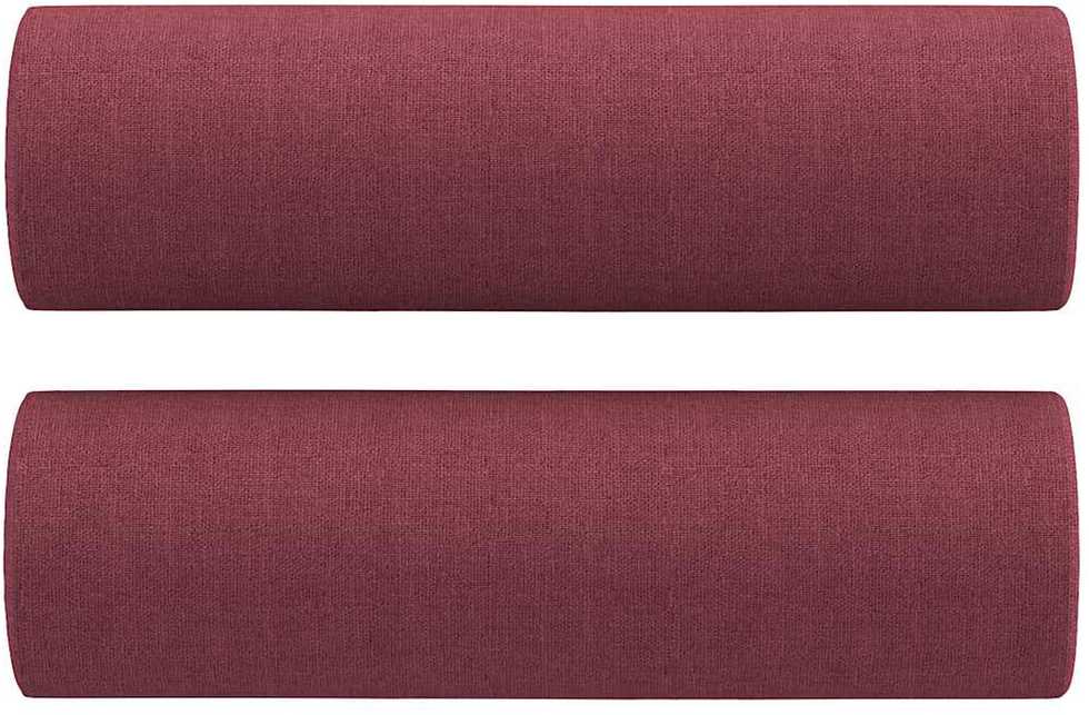 Sofa Sofos komplektas su pagalvėmis, 2 dalių, vyno, audinys