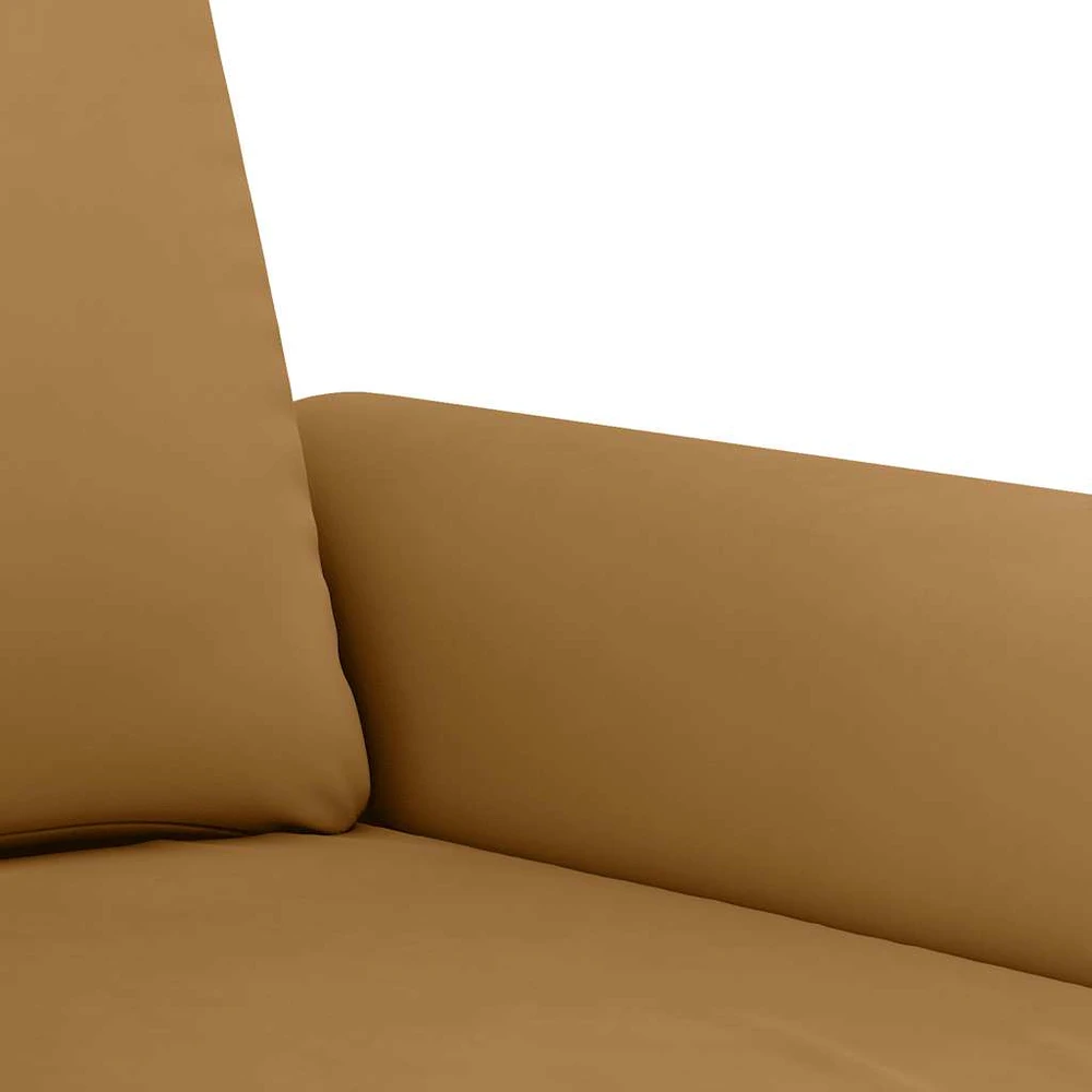 Sofa Sofos komplektas su pagalvėmis, 2 dalių, rudas, aksomas