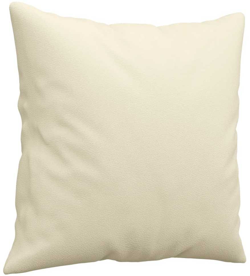 Sofa Sofos komplektas su pagalvėmis, 2 dalių, kreminis, dirbtinė oda