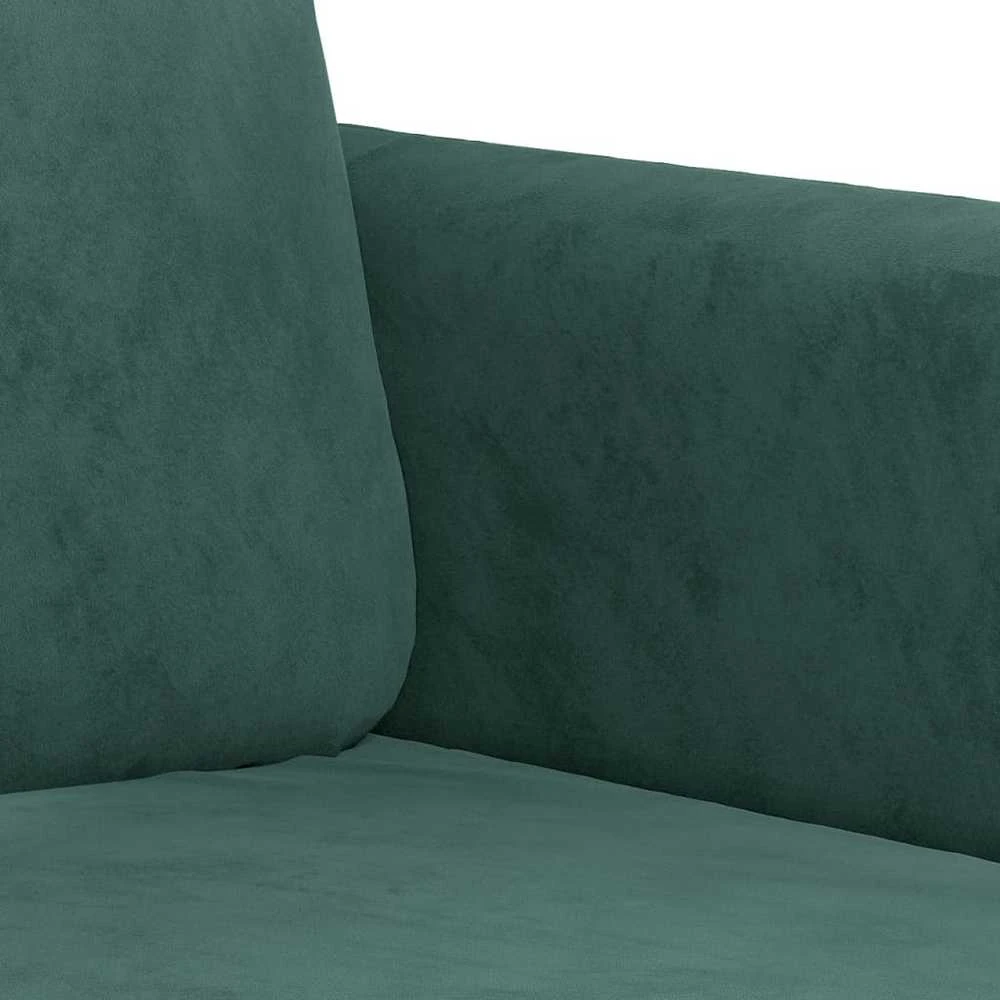 Sofa Sofos komplektas su pagalvėmis, 2 dalių, žalias, aksomas