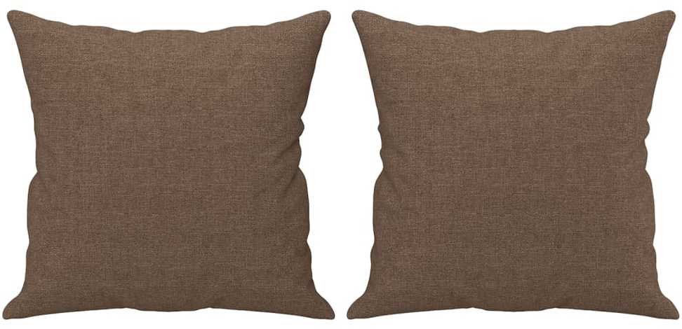 Sofa Sofos komplektas su pagalvėmis, 2 dalių, rudas, audinys