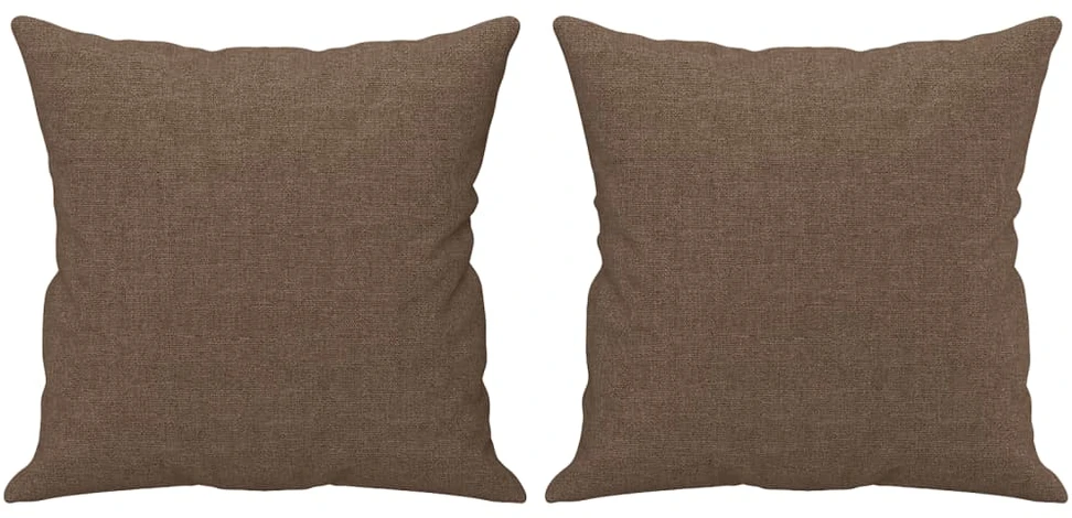 Sofa Sofos komplektas su pagalvėmis, 2 dalių, rudas, audinys