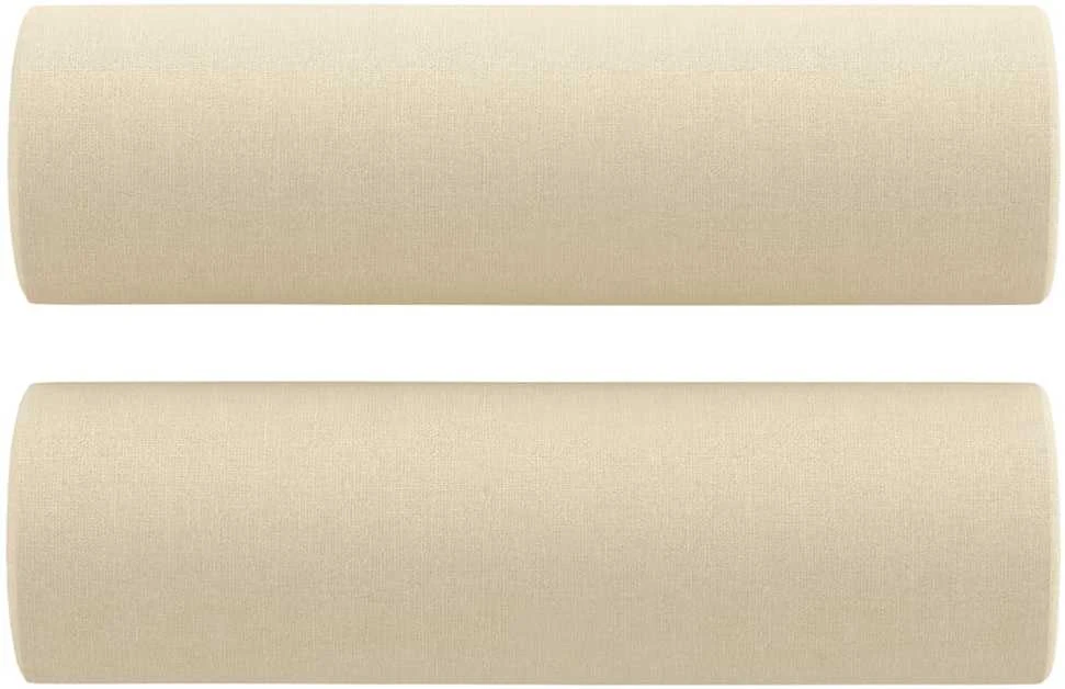 Sofa Sofos komplektas su pagalvėmis, 2 dalių, kreminis, audinys