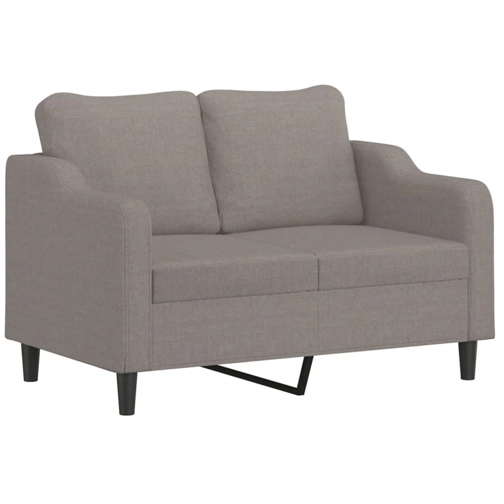 Sofa Sofos komplektas su pagalvėmis, 2 dalių, taupe, audinys
