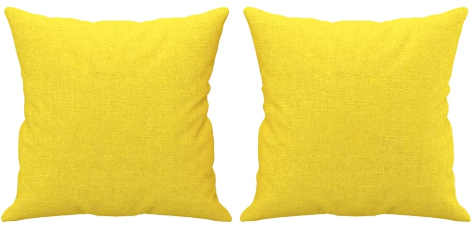 Sofa Sofos komplektas su pagalvėmis, 2 dalių, geltonas, audinys
