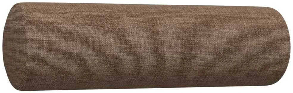 Sofa Sofos komplektas su pagalvėmis, 2 dalių, rudas, audinys