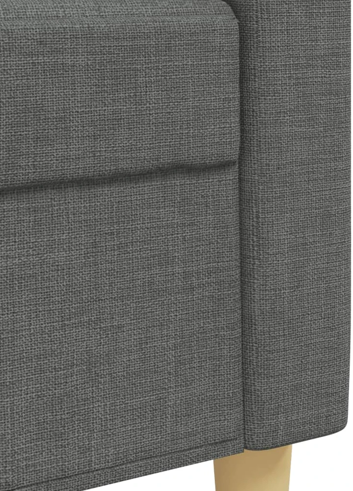 Sofa Sofos komplektas su pagalvėmis, 2 dalių, pilkas, audinys