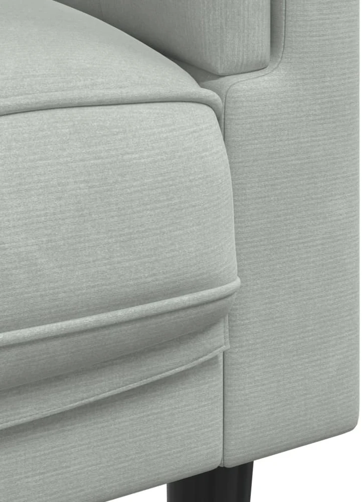 Sofa Sofos komplektas su pagalvėmis, 2 dalių, pilkas, aksomas