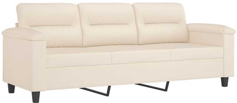Sofa Sofos komplektas su pagalvėmis, 2 dalių, smėlio, audinys