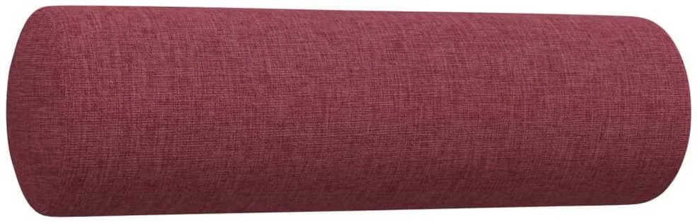 Sofa Sofos komplektas su pagalvėmis, 2 dalių, vyno, audinys