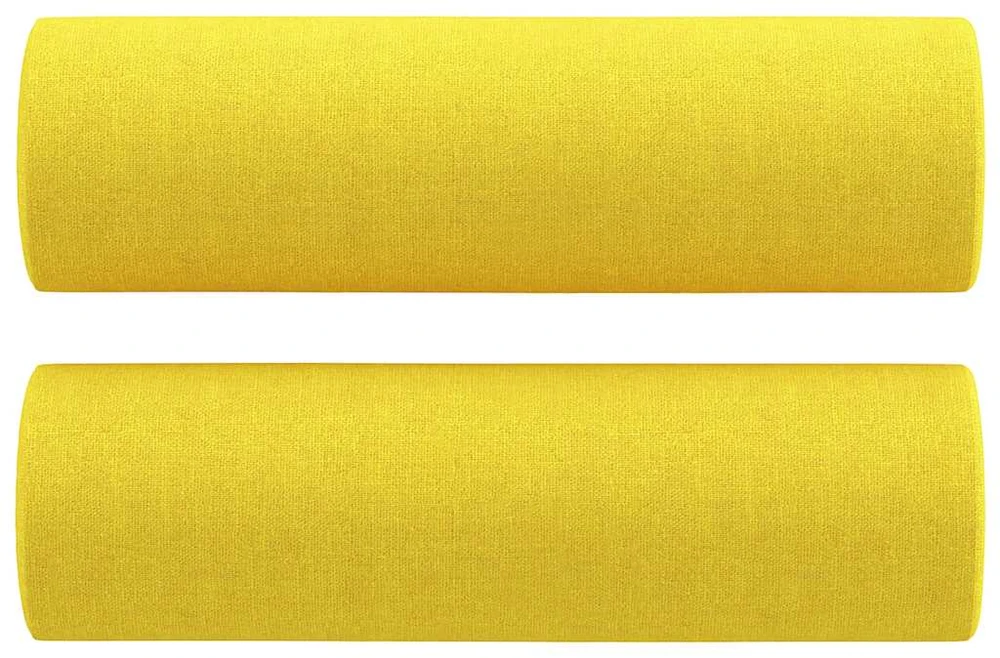 Sofa Sofos komplektas su pagalvėmis, 2 dalių, geltonas, audinys