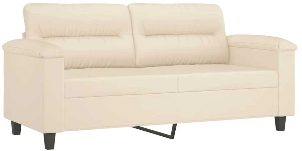 Sofa Sofos komplektas su pagalvėmis, 2 dalių, smėlio, audinys