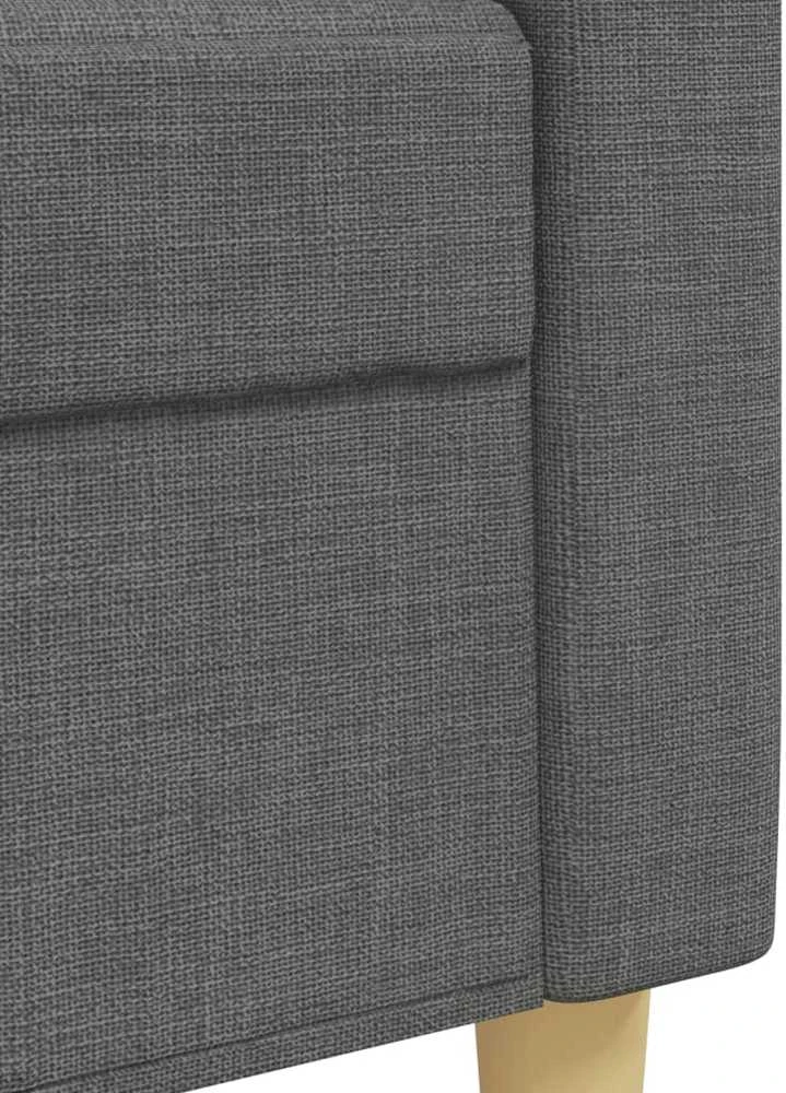 Sofa Sofos komplektas su pagalvėmis, 2 dalių, pilkas, audinys