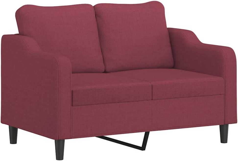 Sofa Sofos komplektas su pagalvėmis, 2 dalių, vyno, audinys