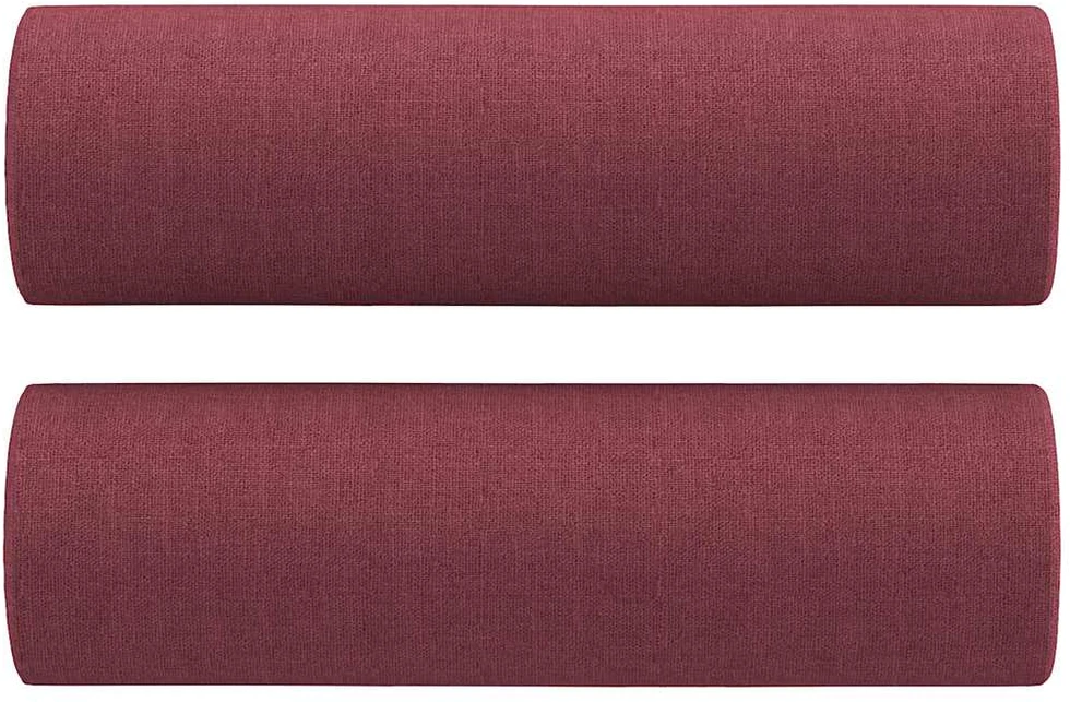 Sofa Sofos komplektas su pagalvėmis, 2 dalių, vyno, audinys
