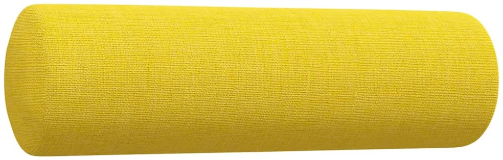 Sofa Sofos komplektas su pagalvėmis, 2 dalių, geltonas, audinys