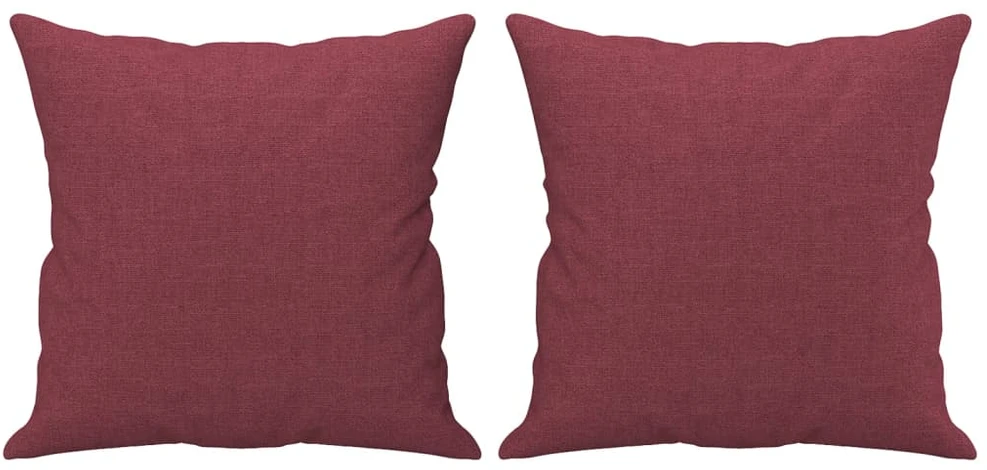 Sofa Sofos komplektas su pagalvėmis, 2 dalių, vyno, audinys
